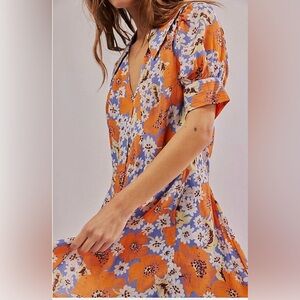 NWOT Free People Sugar Crush Floral Summer Mini Dress Size XS